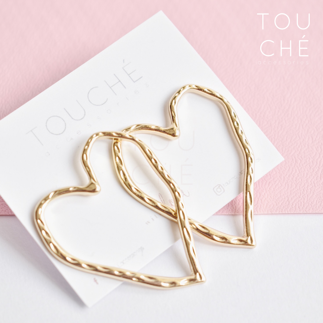 Rough Heart Earrings