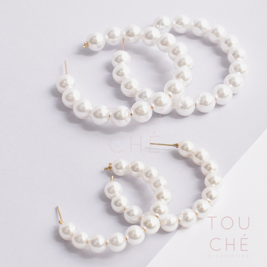 Manila Pearls Hoops