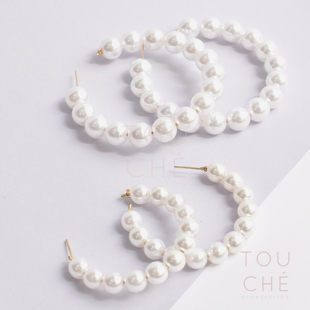 Manila Pearls Hoops