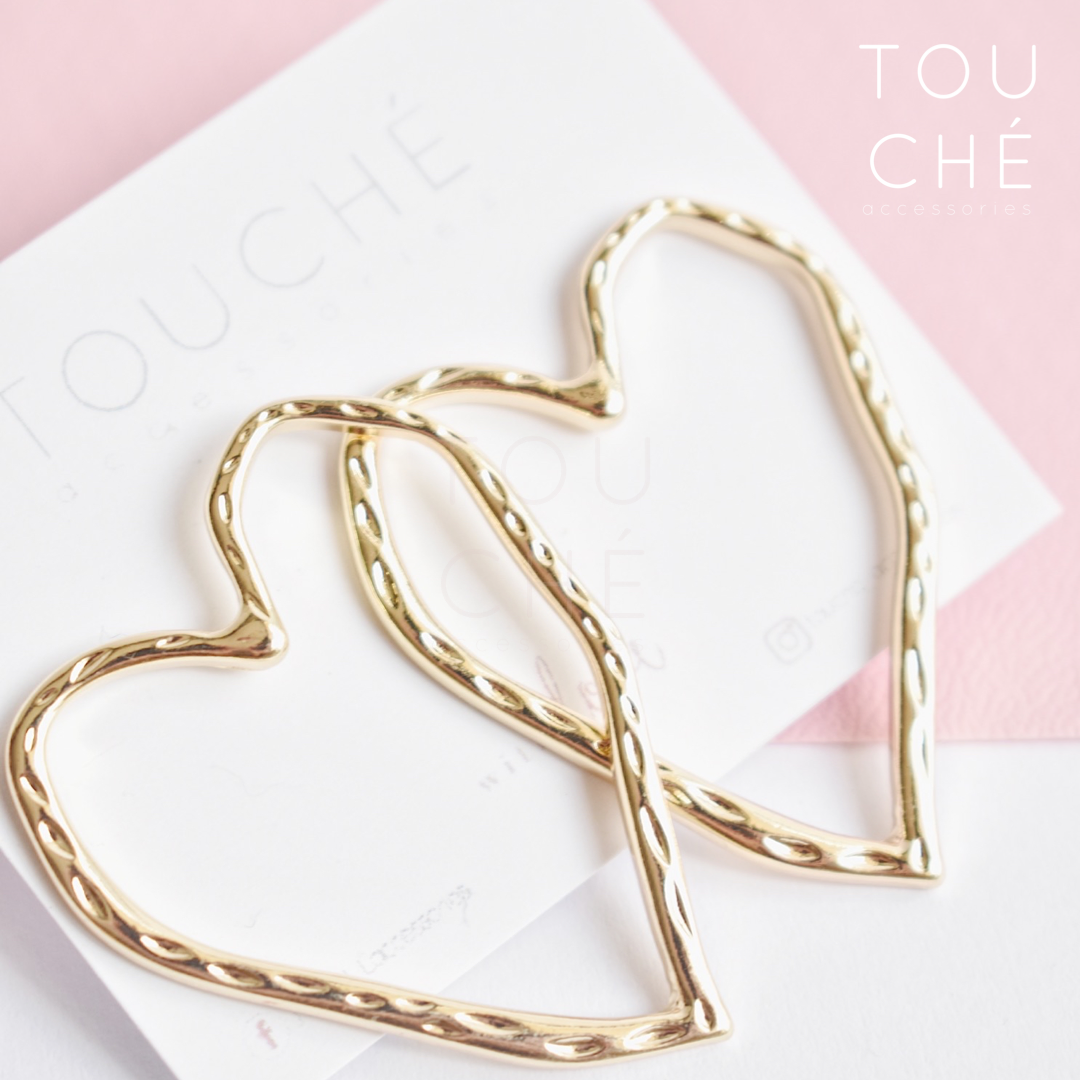 Rough Heart Earrings