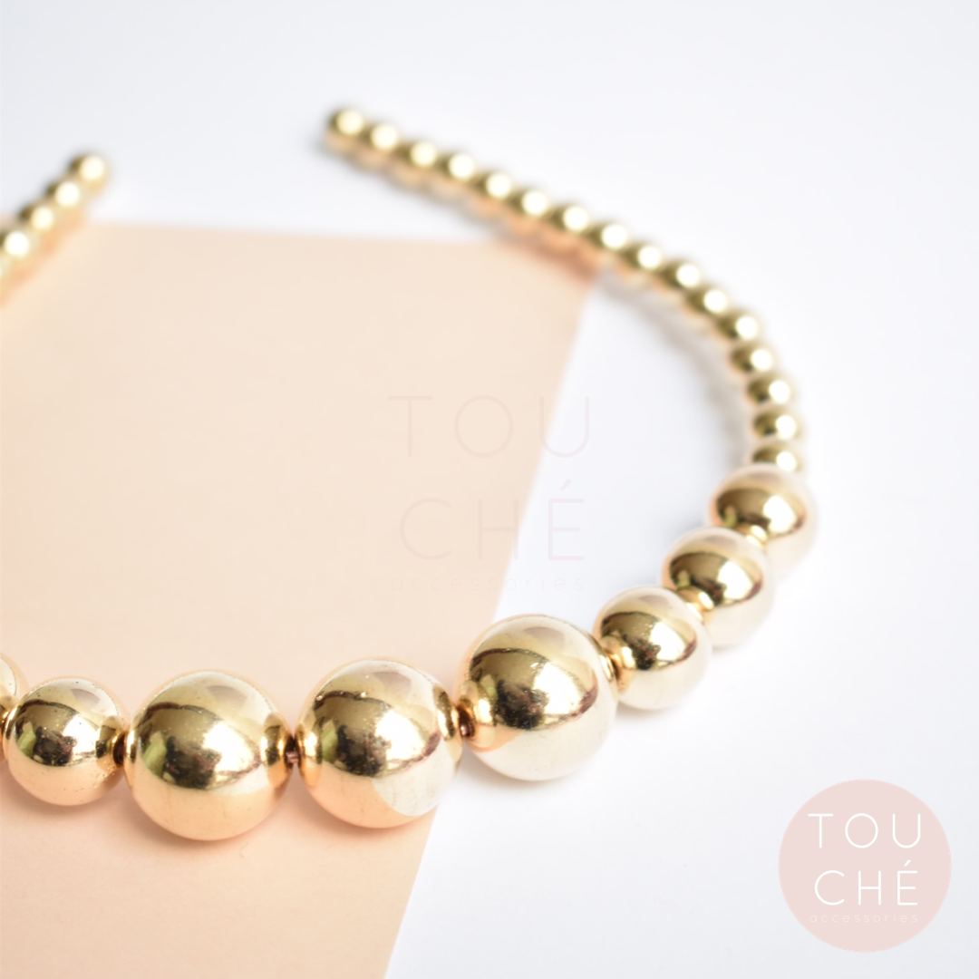 Golden Pearls Headband