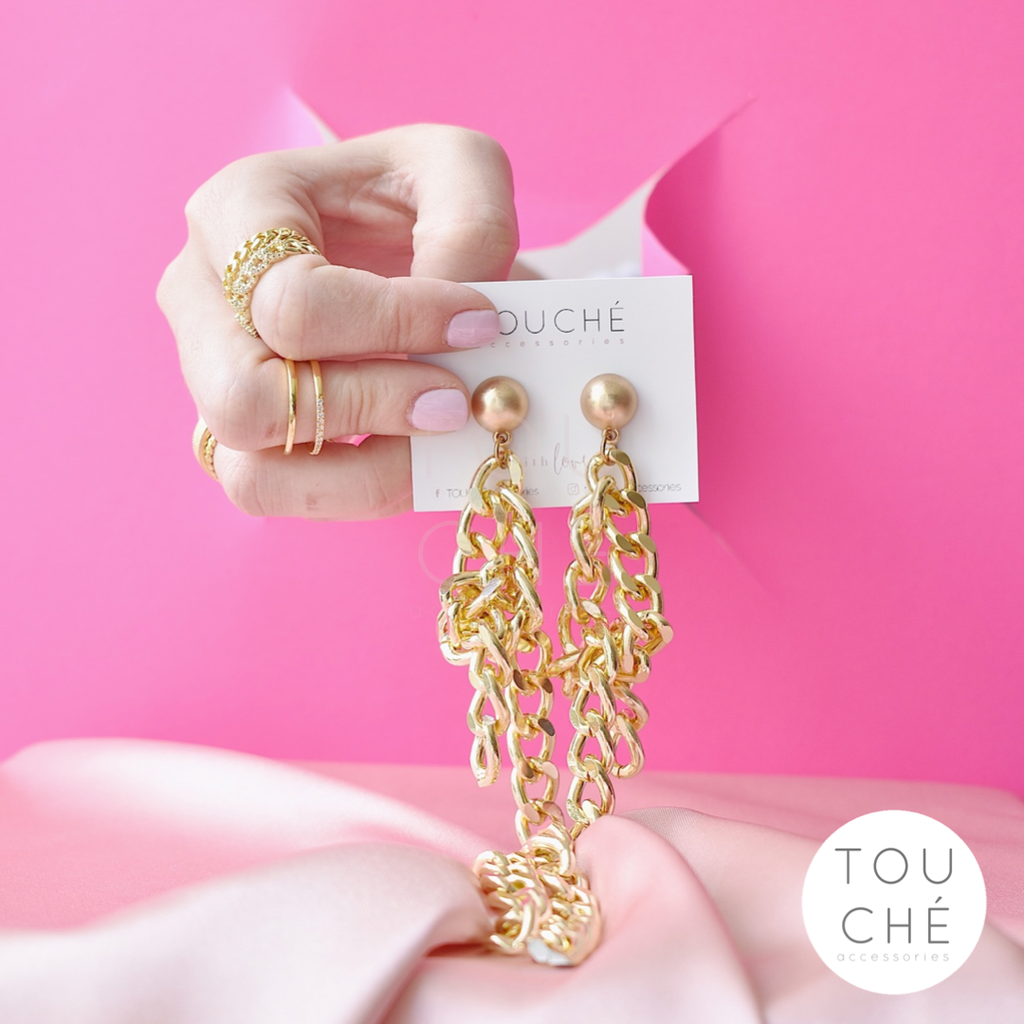 Golden Chain XXL Earrings