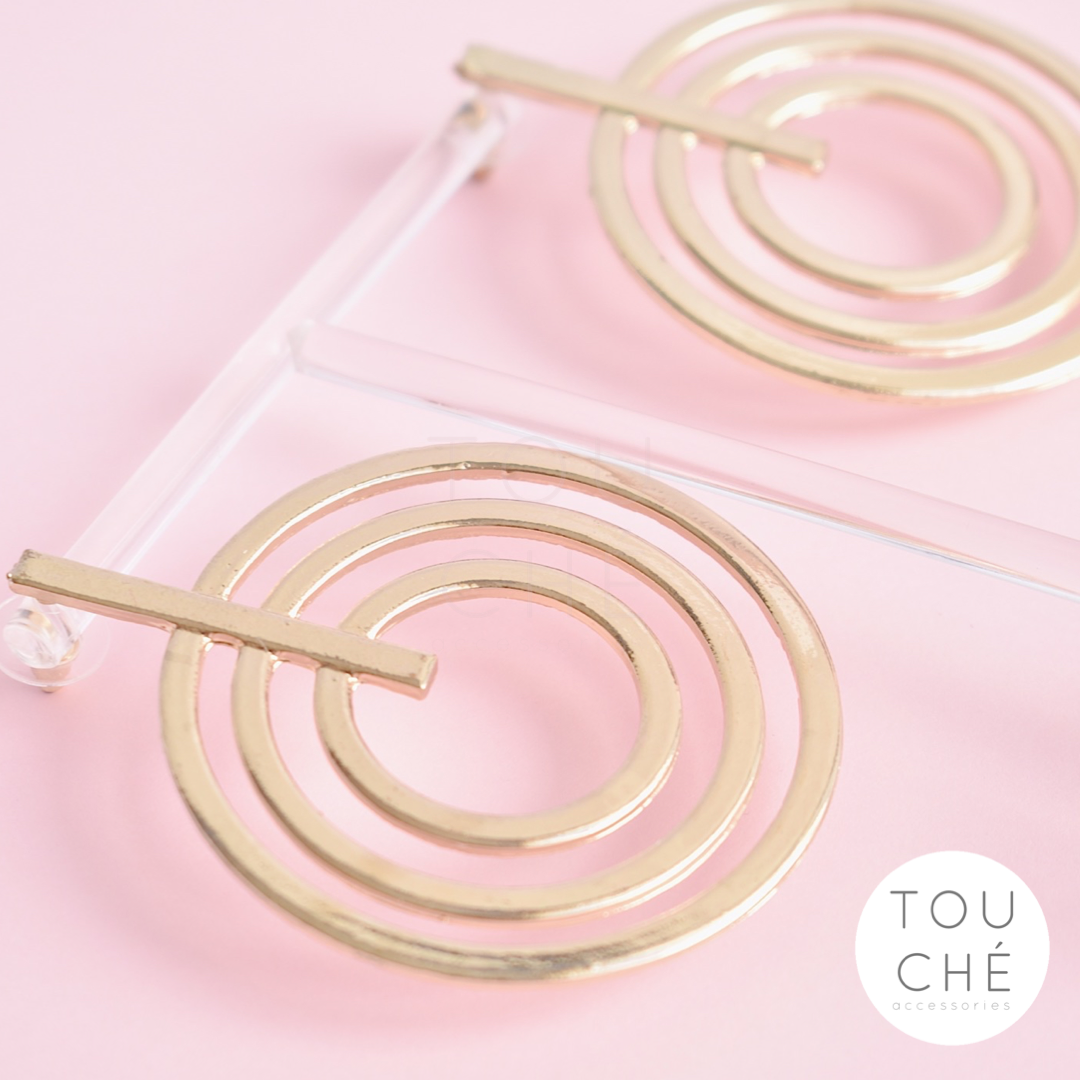 Triple Ring Earrings