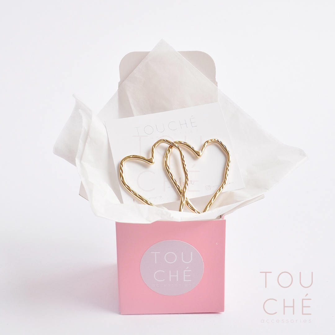 Rough Heart Earrings